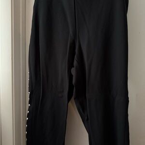 Bar III Black Leggings with Stud Accents